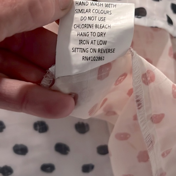 ⭐️Dor Dor Couture, Brilliantly Designed, Multi-Colored Polka Dot Blouse,Size S - Picture 9 of 11